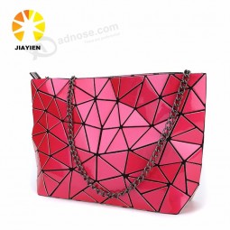 Women Geometric Crossbody Bag Ladies Issey Miyake Rhombus Chain Bag Female Sequins Mirror Saser 5*8 Bag