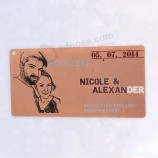 laser cutting metal wedding invitation card