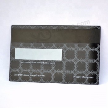 Gravação a laser cartões de metal em branco magnético