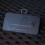 Luxury Black Linen Finish Metal Business Card with Printing
