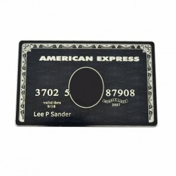 OEM Stainless Steel American Express Black Metal Card