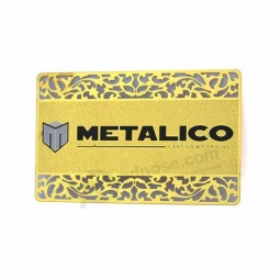 Credit Card Size Engraved Gold Metal Business Cards