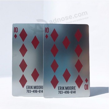 Carte da gioco in metallo stampa carte da gioco in metallo serigrafato