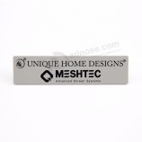 Placas de identificação em metal de alumínio personalizadas com auto-adesivo