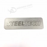 Logo debossed aluminio placa de metal placa de acero