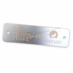 Brushed 1MM Stainless Steel Nameplate With Series Number Printed