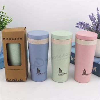 Non-Toxic Wheat Straw+PP Biodegradable Thermos Water Bottle