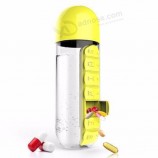 BPA-Free Plastic Leisure Pill Box Water Bottle