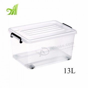 13L Standard Plastic Transparent Plastic Clear Storage Box For Household Wholesale