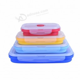 350ml/550ml/850ml/1250ml Folding Silicone Food Storage Containers