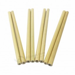 Logotipo personalizado reutilizável beber palha de bambu natural
