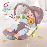 Atacado elétrico musical balançando bebê macio bouncer cadeira de vibração