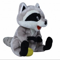 Soft raccoon rattl money peter rabbit pingu plush toy with custom design