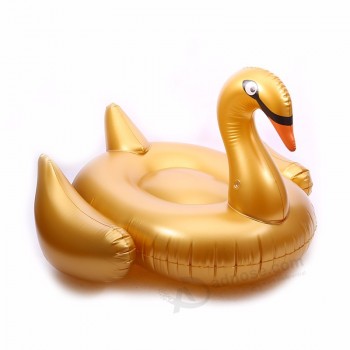 Nueva piscina inflable flotador escarcha dorada cisne