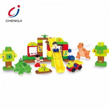 80Pz educational building brick toy plastic dinosaur building blocks
