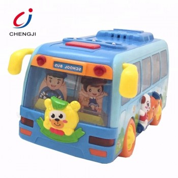 Promotional gift for kids battery operated school bus toy with light and music