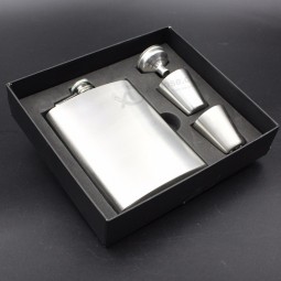 Stainless Steel FDA 8 oz Hip Flask Gift Set with Shots