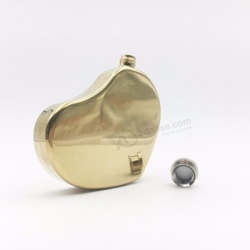 Coração forma novo design de aço inoxidável hip flask