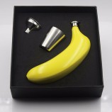 Stainless steel Banana hip flask gift set