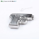 Pistol shape stainless steel hip flask