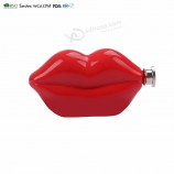 Lip shape stainless steel hip flask wholesale