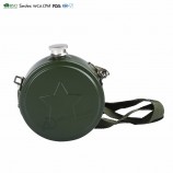 Round Shape Stainless Steel Military Hip Flask