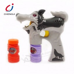 Summer hot sale outdoor light up soap gun water bubble toy for kids