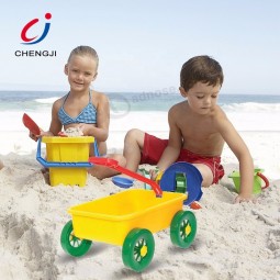 卸売プラスチック夏屋外砂トロリーカート子供ビーチおもちゃ
