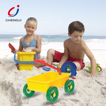 Atacado plástico verão ao ar livre carrinho de areia carrinho crianças brinquedos de praia