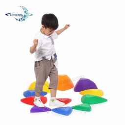 Crianças jogo conjunto treinamento equilíbrio brinquedo crianças plástico balanceamento de pedra