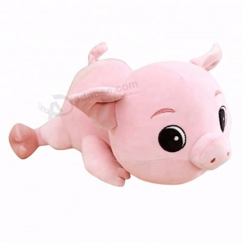 pink soft plush toy pig cotton