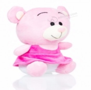 Urso de pelúcia rosa brinquedo durável personalizado ursinho de pelúcia