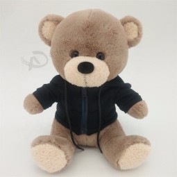Customized stuffed toys teddy bear custom plush with hoodie shirt