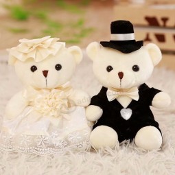 Atacado decoração de casamento festa casal fofo urso de pelúcia