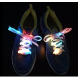 Colored Flat Custom Printed Logo glow in the dark shoelaces
