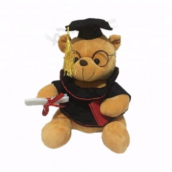 Jouets en peluche souvenir graduation médecin ours en peluche avec des lunettes