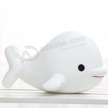 Atacado de alta qualidade bonito soft stuffed toy sea animal branco baleia de pelúcia