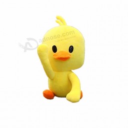El mejor vendedor 2019 pato amarillo lindo de la felpa del juguete suave de encargo