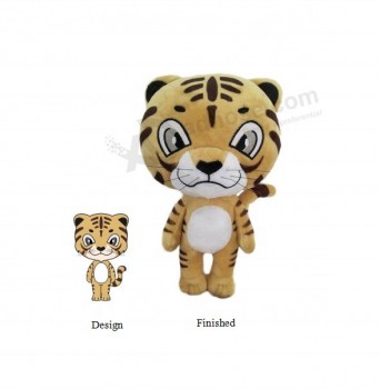 Fabricante oem peluche animal tigre felpa tigre personalizado suave juguete