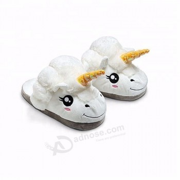 Peluche animaux chaussures d'intérieur réchauffe jouet pantoufles licorne