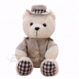 25厘米 stuff toy soft small teddy bears wholesale with clothes and hat