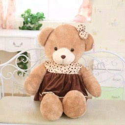 Benutzerdefinierte Baby Spielzeug Plüsch niedlich weiche Teddybär Puppe mit Röcken für Mädchen