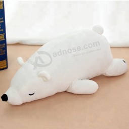 프로 모션 아기 장난감 봉 제 부드러운 흰색 oso 북극곰 견면 벨벳 장난감