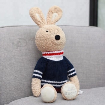 Jouets 2019 peluche douce lapin peluche avec des vêtements pour enfants
