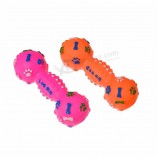 Newest Squeaky Vinyl Middle-sized Dogfoot Dumbbell Dog Pet Toys