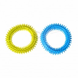 Solid Color Thorn Circle TPR Pet Chew Toy With Different colors