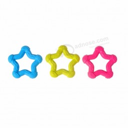 Matériau écologique cinq-étoile pointue animal de compagnie tpr à mâcher jouet