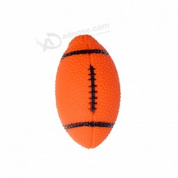 American Football Shaped Squeaky Rugby Ball Dog Toy Indestructible Dog Ball