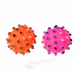 Аудит большой неразрушимый резиновый цветной печати игрушки для собак мяч скрипучая собака игрушка мяч для собак