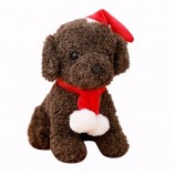 Ornament 2019 Christmas gifts soft plush dog with hat